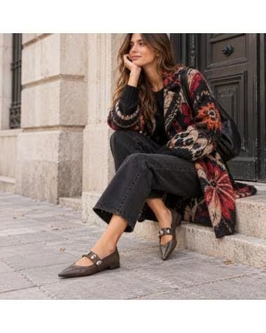 MONTEVITA COMILLASNA BRAUNE FLACHE SCHUHE BROWN