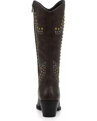 MONTEVITA STIVALI ALTI DA DONNA STILE COWBOY MARRONI CON BORCHIE BROWN