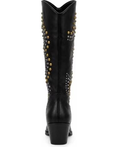 BOTTES HAUTES WESTERN FEMME MONTEVITA CORTINAZA AVEC CLOUS ET TALON BLACK