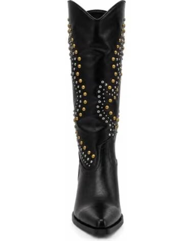 BOTTES HAUTES WESTERN FEMME MONTEVITA CORTINAZA AVEC CLOUS ET TALON BLACK