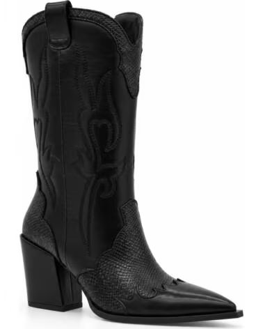 MONTEVITA DOVERZA SCHWARZE COWBOYSTIEFEL MIT ABSATZ BLACK
