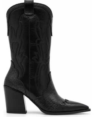 MONTEVITA DOVERZA SCHWARZE COWBOYSTIEFEL MIT ABSATZ BLACK