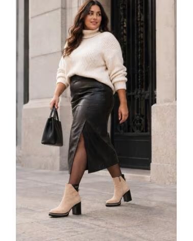 MONTEVITA FLORENCIA STIVALETTI CON TACCO BEIGE