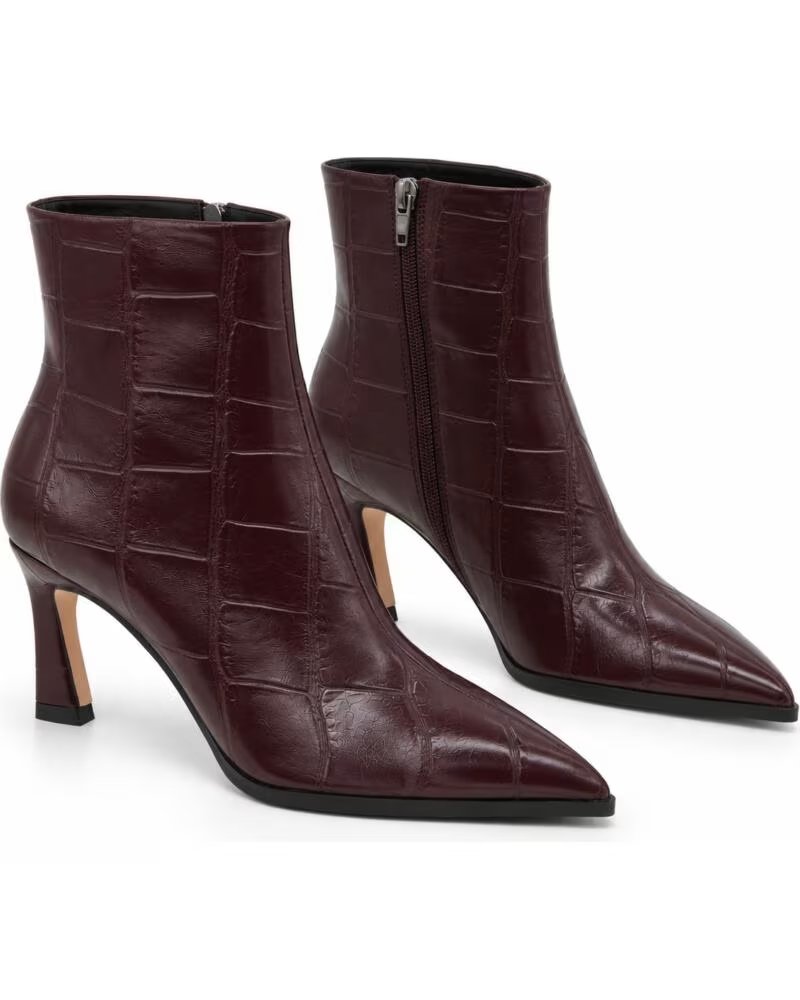 MONTEVITA GANDIANA STIVALETTI CON TACCO BORDEAUX BURGUNDY