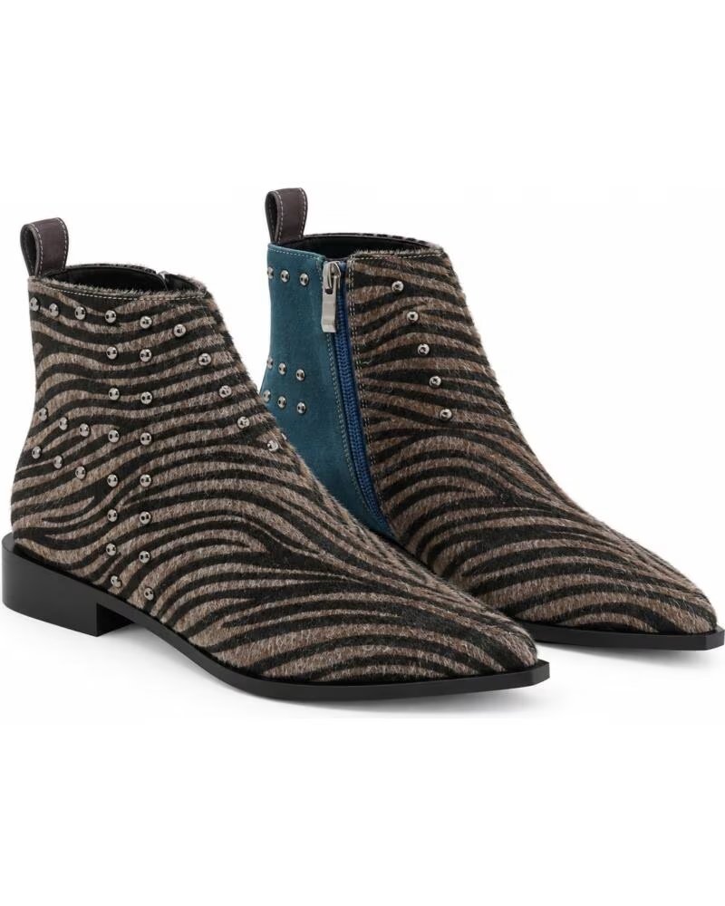MONTEVITA STIVALETTI GRANADANA BLUE STAMPA ZEBRATA