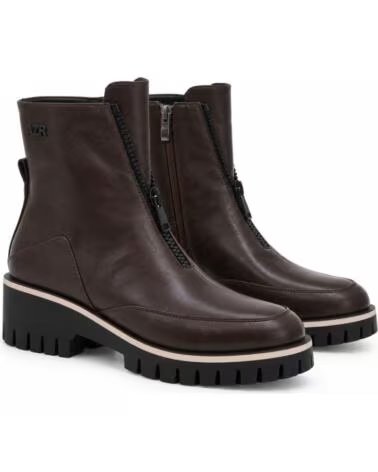MONTEVITA GIRONAZA DAMEN STIEFELETTEN MIT FRONTREISSVERSCHLUSS UND PROFILSOHLE BROWN