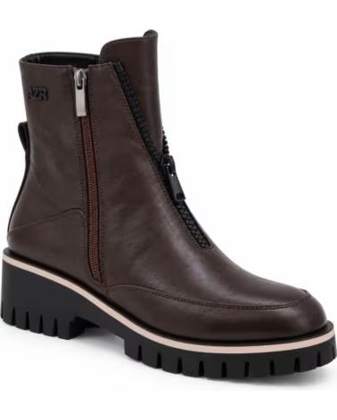 MONTEVITA GIRONAZA DAMEN STIEFELETTEN MIT FRONTREISSVERSCHLUSS UND PROFILSOHLE BROWN