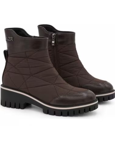 MONTEVITA IBIZA STIVALETTI DA DONNA MARRONI CON ZIP E SUOLA CARRARMATO BROWN