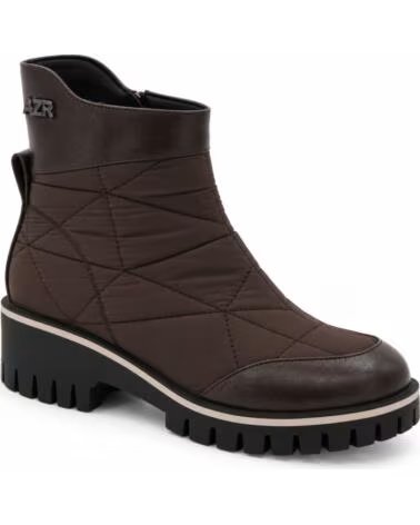 MONTEVITA IBIZA STIVALETTI DA DONNA MARRONI CON ZIP E SUOLA CARRARMATO BROWN