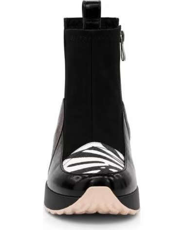 MONTEVITA MENORCANA LEDER STIEFELETTEN MIT PLATEAU BLACK