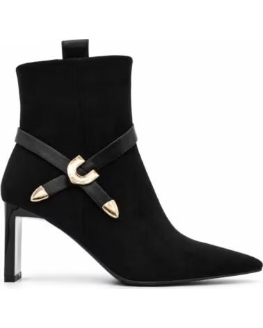 MONTEVITA LORETOZA SCHWARZE STIEFELETTEN MIT ABSATZ UND SCHNALLE BLACK