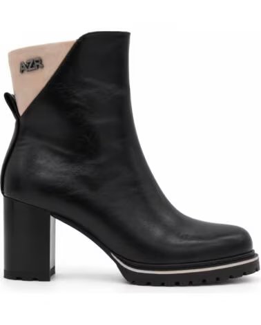 MONTEVITA FLORENCIA BLACK STIVALETTI IN PELLE CON TACCO E ZIP