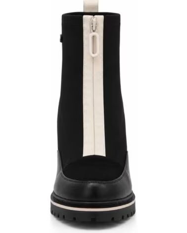 MONTEVITA MONZA DAMEN STIEFELETTEN MIT HOHEM ABSATZ IN SCHWARZ UND WEISS BLACK