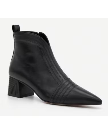 MONTEVITA LIVORNO BLACK BOTINS EM PELE PRETA PARA MULHER