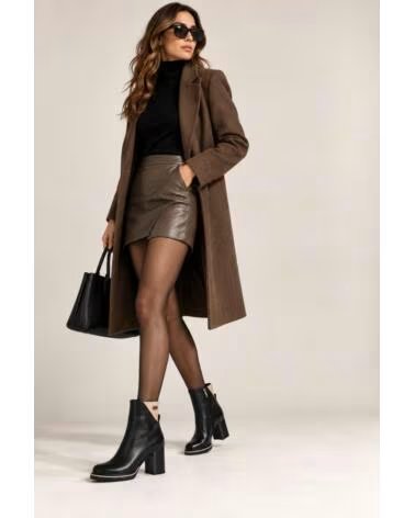 MONTEVITA FLORENCIA BLACK STIVALETTI IN PELLE CON TACCO E ZIP