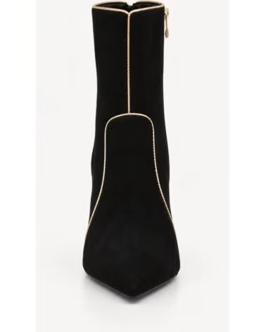 MONTEVITA NAPOLESZA SCHWARZE STIEFLETTEN MIT ABSATZ AUS VELOURSLEDER BLACK