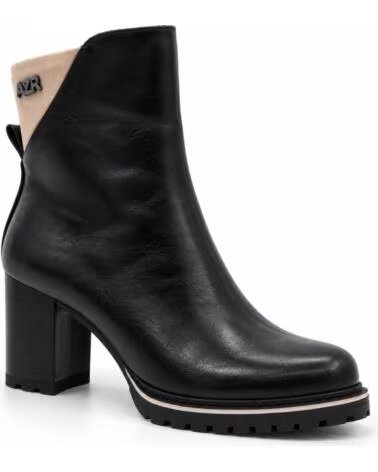 MONTEVITA FLORENCIA BLACK STIVALETTI IN PELLE CON TACCO E ZIP