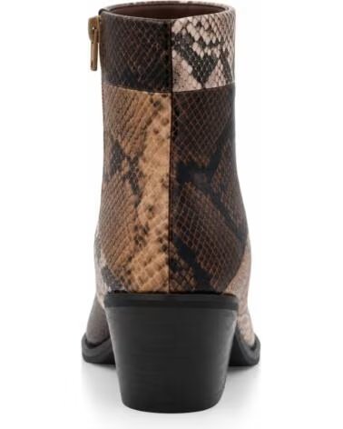 MONTEVITA NIZA BROWN ABSATZSTIEFELETTEN IN SCHLANGENLEDEROPTIK