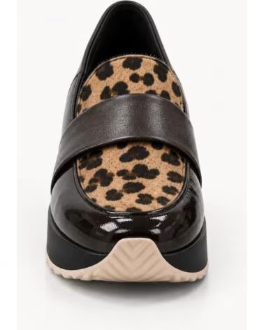 MONTEVITA PARMAZA BROWN ZAPATOS DE CUÑA CON ESTAMPADO DE LEOPARDO
