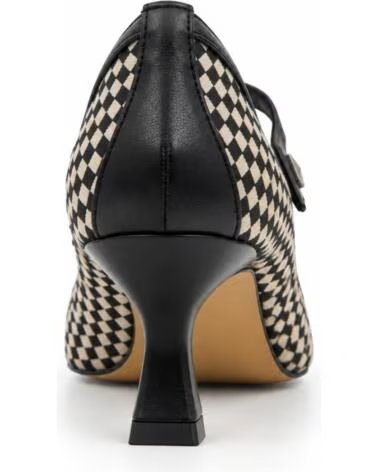 MONTEVITA PISA ZAPATOS DE TACÓN CON CUADROS Y TIRA BLACK