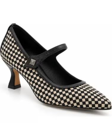 MONTEVITA PISA ZAPATOS DE TACÓN CON CUADROS Y TIRA BLACK