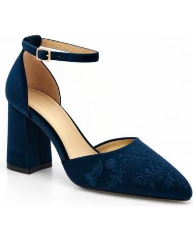 MONTEVITA SALERNO PUMPS MIT BLOCKABSATZ IN NACHTBLAU BLUE