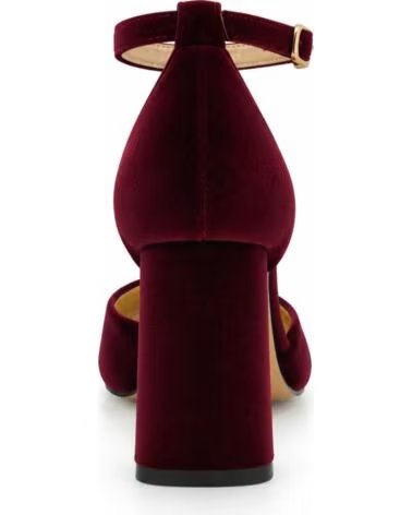 MONTEVITA SALERNO BURGUNDY SAMT PUMPS MIT BESTICKUNG