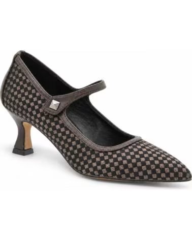 MONTEVITA PISA ZAPATOS DE TACÓN CON PATRÓN A CUADROS BROWN