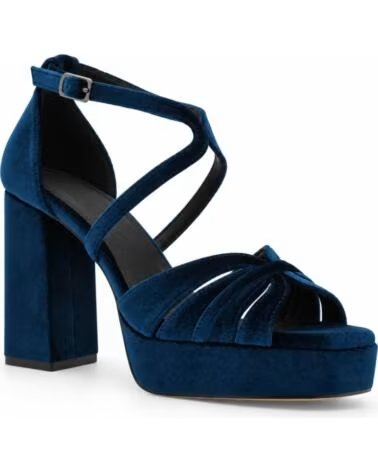 SANDALI CON TACCO MONTEVITA BARINA IN VELLUTO BLU BLUE