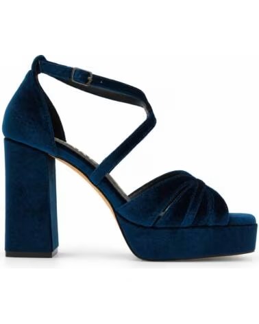 SANDALI CON TACCO MONTEVITA BARINA IN VELLUTO BLU BLUE