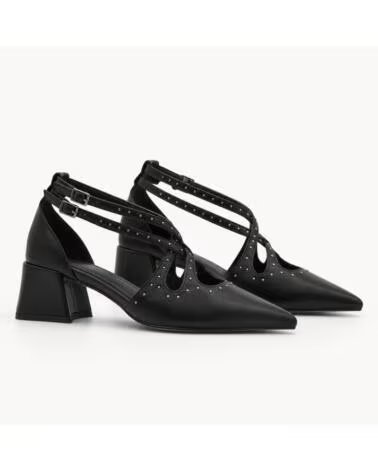 MONTEVITA SIENAZA SAPATOS DE SALTO COM TACHAS BLACK