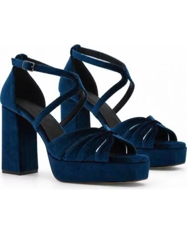 SANDALI CON TACCO MONTEVITA BARINA IN VELLUTO BLU BLUE