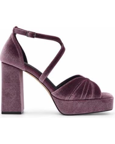 SANDALI CON TACCO ALTO MONTEVITA BARINA VELLUTO VIOLA PURPLE