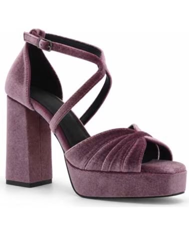 SANDALI CON TACCO ALTO MONTEVITA BARINA VELLUTO VIOLA PURPLE