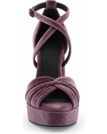 SANDALI CON TACCO ALTO MONTEVITA BARINA VELLUTO VIOLA PURPLE