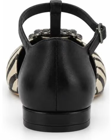 MONTEVITA TURINNA ZAPATOS PLANOS NEGROS CON ESTAMPADO DE CEBRA BLACK