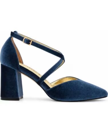 MONTEVITA SCARPE CON TACCO IN VELLUTO BLU BAEZA BLUE