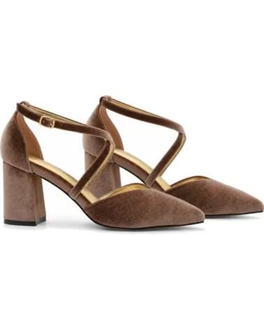 MONTEVITA BAEZA DÉCOLLETÉ IN VELLUTO TAUPE