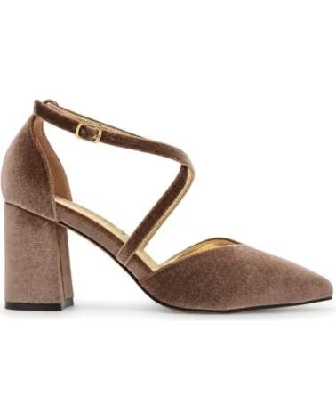 MONTEVITA BAEZA DÉCOLLETÉ IN VELLUTO TAUPE
