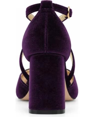 MONTEVITA ESCARPINS À TALON LARGE ET BRIDES CROISÉES EN VELOURS VIOLET PURPLE