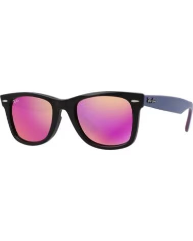 RAY-BAN LUNETTES DE SOLEIL WAYFARER RB2140 11744T 50 GRIS OSCURO-NEGRO