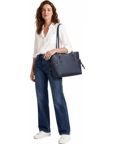 MICHAEL KORS Bolso Mujer Tote Grande Voyager Piel Saffiano 35S5GV6T7L AZUL MARINO
