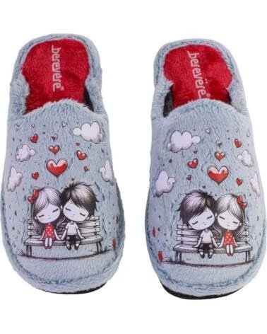 BEREVERE 6505 ZAPATILLAS DE CASA DE MUJER AZUL