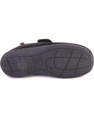 BEREVERE 6401 Zapatillas de casa de mujer negro NEGRO