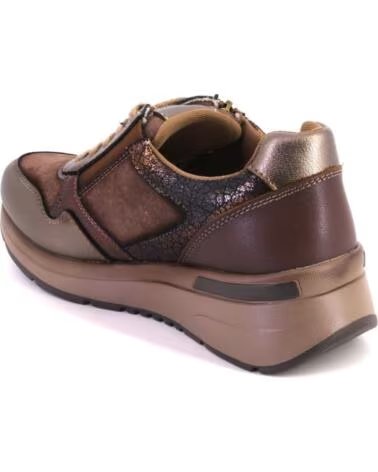 TREINTAS L4663 Zapatillas casual de mujer bronce PIEL BRONCE