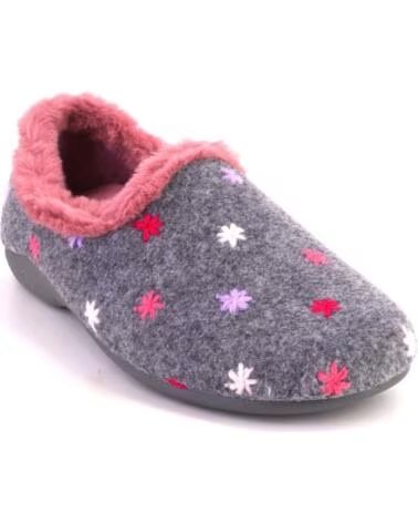 BEREVERE 6356 Zapatillas de casa de mujer gris GRIS