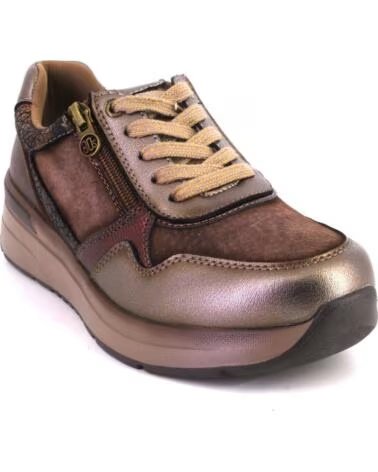 TREINTAS L4663 Zapatillas casual de mujer bronce PIEL BRONCE