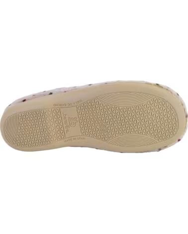 BEREVERE 6353 ZAPATILLAS DE CASA CERRADAS DE MUJER CON TOPOS BEIGE