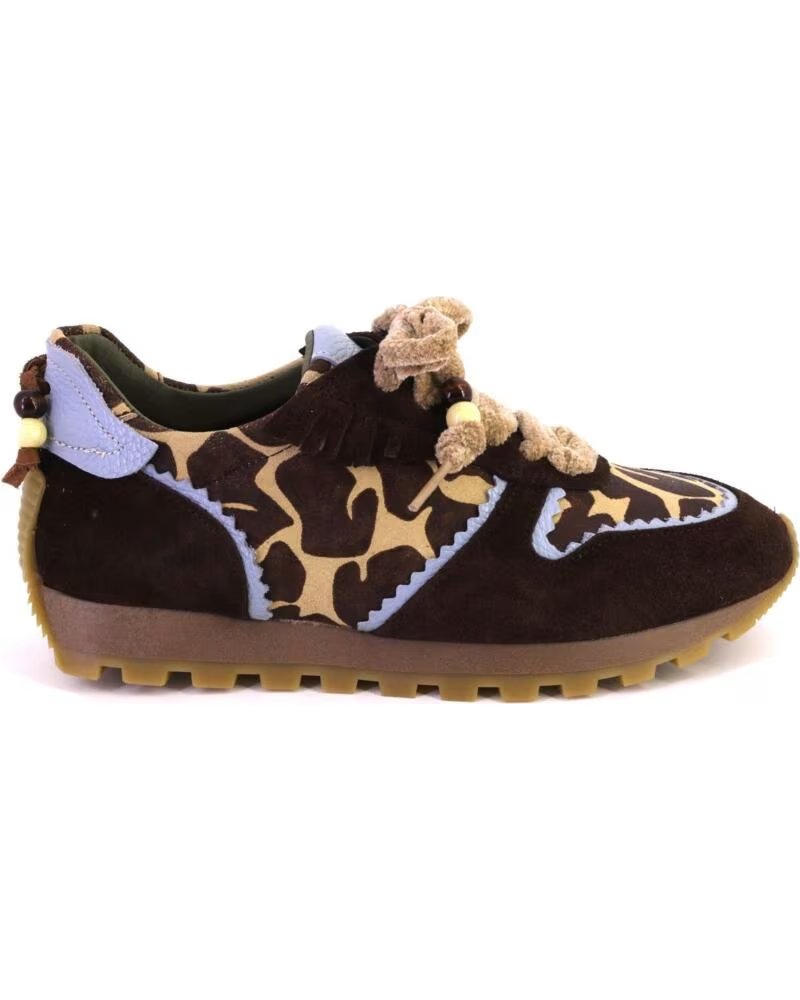 NIVAL INDI03 Zapatillas casual de mujer marron ANTE SERRAJE MARRON