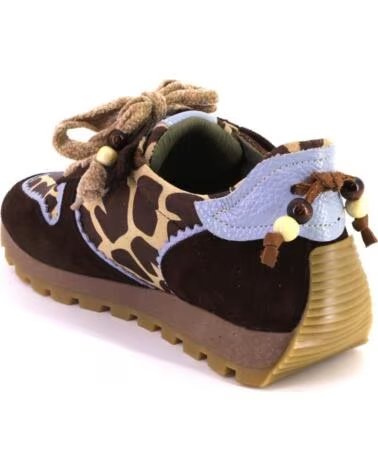 NIVAL INDI03 Zapatillas casual de mujer marron ANTE SERRAJE MARRON